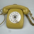 Rotary Dial Telephone Vintage Mustard Yellow Collectors Retro Display Piece