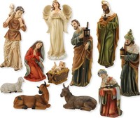 Krippenset 11-Teilig FüR 60 Cm Figuren Aus Polyresin, Krippenfiguren