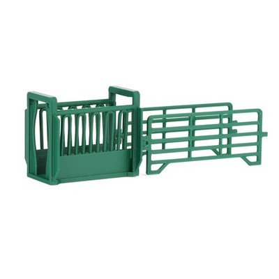 1/64 Green Cattle Squeeze Chute with Corral Panels by REVD Toys, 3D Printed, RVD