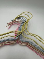 Vtg Hangers Metal Wrapped In Vinyl Pastel K Mart Made In Taiwan Rust Proof 12 P