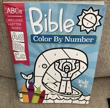 Bible Color By Number by Busy Kid Press Trade Paperback Coloring Book Ages 4-8