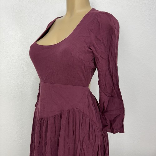 Free People Dry Rose Beach Dress Sea Me Maxi Dress Size XS Relaxed Open Back 128 - Picture 15 of 23