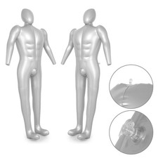 2x New Man Whole Body With Arm Inflatable Mannequin Torso Model