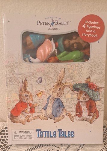 🐇 Peter Rabbit Tattle Tales Storybook Set + 4 Figurines 2022 Beatrix Potter🆕