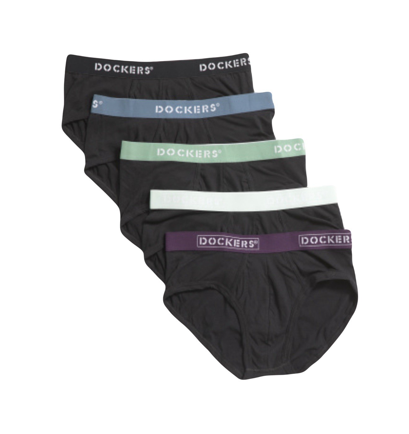 's 5 Pack. Premium Cotton Fly Front Briefs. Black. Msrp $38.