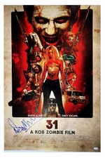 31 Malcolm McDowell Autographed 24x36 Poster ACOA Witness ITP