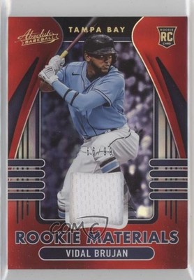 2022 Panini Absolute Rookie Materials Spectrum Red 66/99 Vidal Brujan RC 1ar2