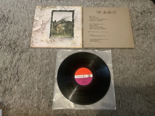 Led Zeppelin “4” Original U.K. 1971 PLUM Gatefold vinyl Lp + Inner VERSION 2