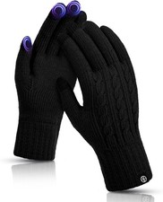 Winter Gloves for Women Thermal Knit Lining Touch Screen Gloves