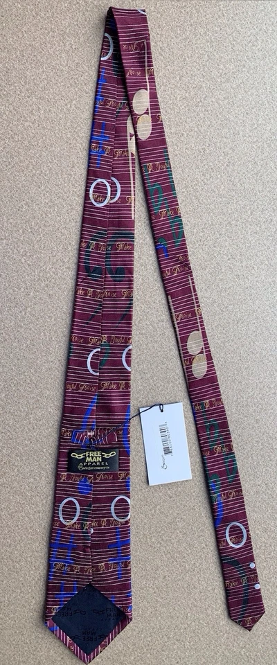Free Man Apparel мужской шелковый галстук «Сделай радостный шум» музыкальные ноты Swanson Co - Изображение 2 из 4