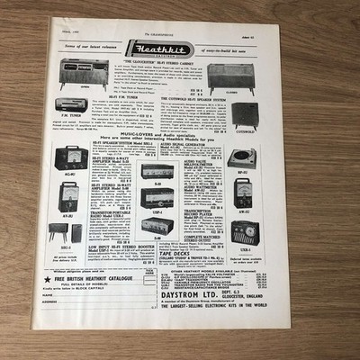 GRAM192 MAGAZINWERBUNG 11X8 HEATHKIT: HIFI F.M TUNER