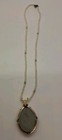 Rare 14K GF Bisque Painted Cameo Pendant w/Seedbead Pearls & Gold Bead Necklace  — photo 8
