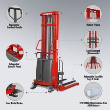 MechMaxx Straddle Stacker 3300lbs, 138