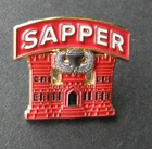 ARMY AIRBORNE ENGINEER SAPPER CORPS ENGINEERS CASTLE LAPEL PIN 1.25 x 1 inch