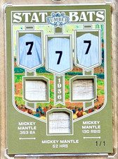 MICKEY MANTLE 2025 Leaf Lumber STAT BATS 1956 Triple GU Bat 1/1 #STB-12 YANKEES