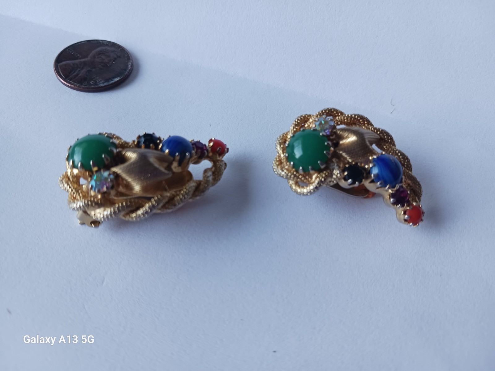 Vintsge Designer HOBE Earrings Multicolor Gemston… - image 7