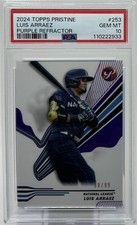 Luis Arraez PSA 10 - 2024 Topps Pristine Purple Refractor /99 -Padres, Giants