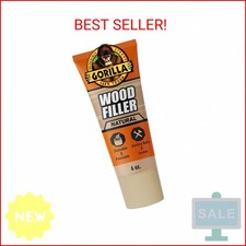 Gorilla All Purpose Wood Filler, Natural Color, 6 Ounce Tube Pack of 1 - Water