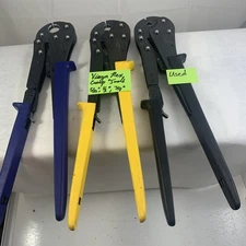 Viega Pex Full Circle Crimp Tool 3 Pc. Set Used Work Germany Plumbing VG AG #481