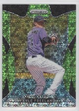 2019 Panini Prizm Tier II Lime Green Donut Circle 28/199 Kyle Freeland #165 0jb4