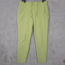 Fabletics Pants Men 32X31 Green Performance Golf Active Outdoor Tech Drawstrings