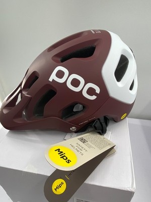 Poc Tectal Race Mips Helmet- Garnet Red & Hydrogen White- Size Large