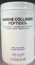 Codeage Marine Collagen Peptides Powder Unflavored, 9.52 oz. - EXP: 2/26