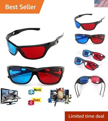 Comfortable Anaglyph 3D Glasses Set - Enhance Your Movie and Gaming Experience