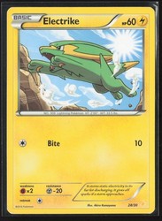 Electrike 28/30 XY Trainer Kit: Pikachu Libre & Suicune Common