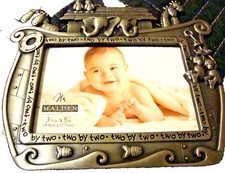 PHOTO FRAME Malden Noah's Ark Infant Baby for 3"x 5" Picture Silver-Tone 192/40