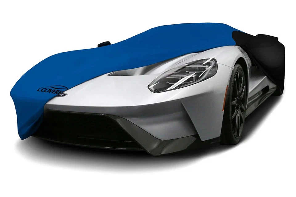 For Lincoln Mark V 77-79 Car Cover Satin Stretch Indoor Grabber Blue Custom Car Foto 3 de 4