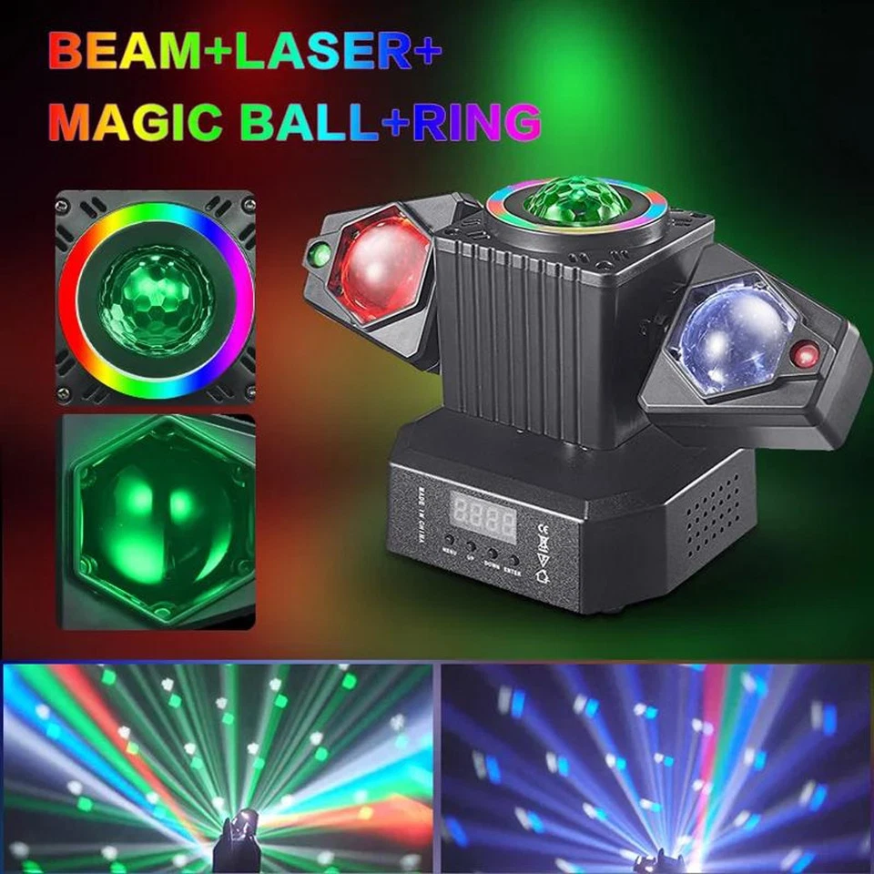 105W Laser Light RGBW LED Moving Head Disco Stage Lighting Beam DMX512 Party DJ - Image 3 of 4