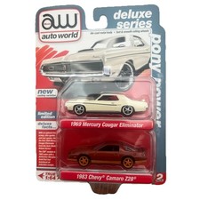 2025 AUTO WORLD DOUBLE CHASE - 1969 MERCURY COUGAR/1983 CHEVY CAMARO Z28 - NICE