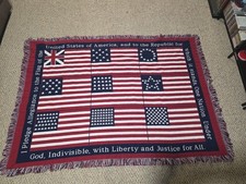 American Flag / Pledge of Allegiance 100 Cotton Throw Blanket 50" x 70" 