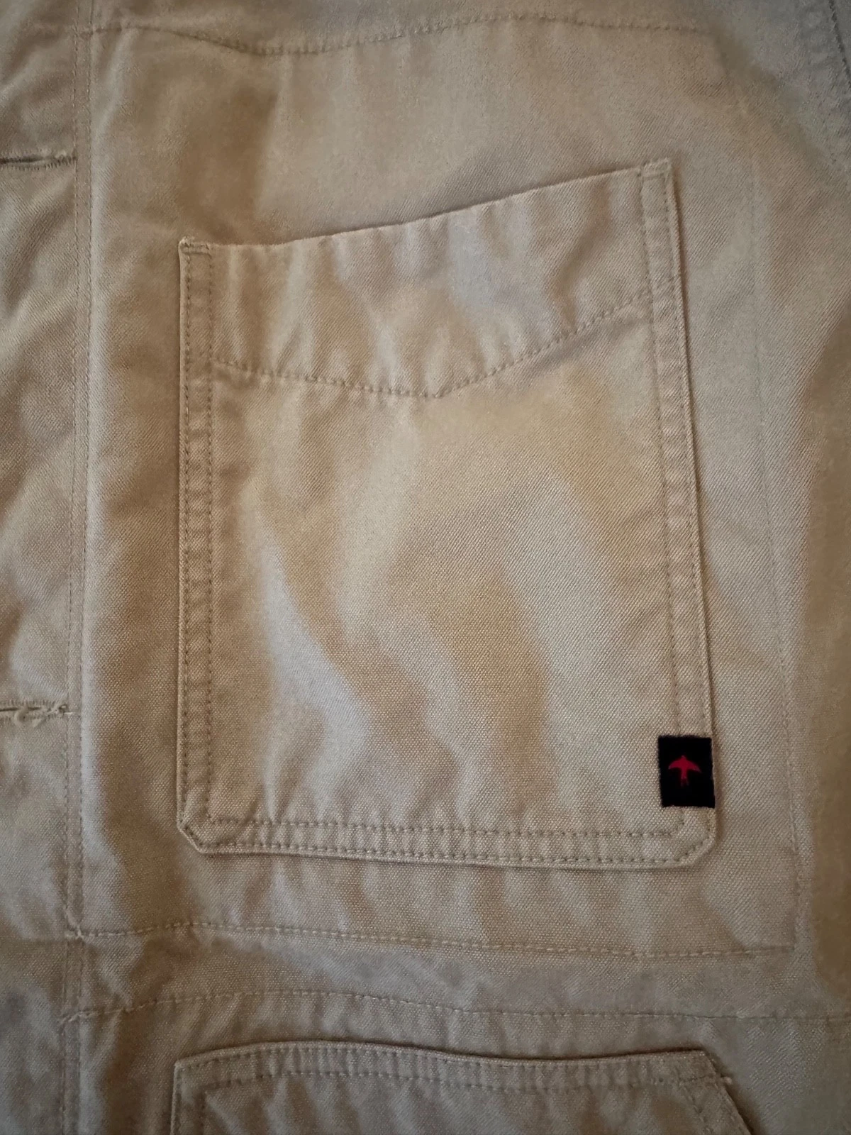 Relwen Chore Coat Men’s L 42 Drill Khaki Canvas Tricot Lined Drawstring Hem - product detail image 10