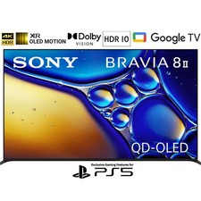 Sony BRAVIA 8 II 65 inch Class QD-OLED 4K HDR Google TV 2025