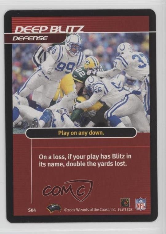 2002-03 NFL Showdown Strategy Defense Deep Blitz #S04 0b5