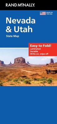 Easy to Fold: Nevada & Utah State Laminated Map