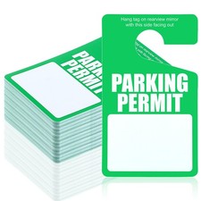 200 Pcs PVC Parking Permit Hang Tags, 3 x 5 Inch Reusable Dry-Erase Placards ...