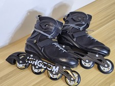Kingdom GB Rage Inline Skates Roller Blades Black Recreational Adult Boots UK  8