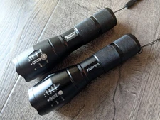 Lot of 2 LED Tactical Flashlights BulbHead Atomic Beam & Wsiiroon 5-1/2"