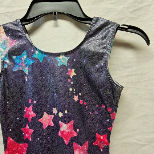 Girls Galaxy Starfield Shimmer Gymnastics Leotard Biketard 150 Dance Tumbling