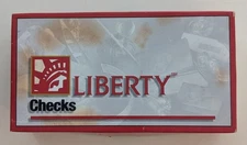 Vintage Liberty Check Box 1980s Empty Movie Prop Office Decor Storage Container