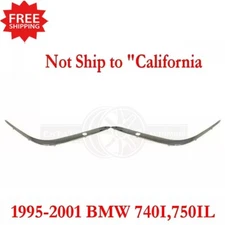 New Front Bumper Trim Left & Right Chrome Set 2pcs Fits 1995-2001 BMW 740I 750IL