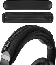 Hook and Loop Headband Cover + Pad Set, Headband Protector with Zipper Closure,