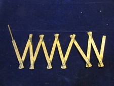 Vtg Lufkin X46 Folding Wood Rule Brass Slide Red End Extension Ruler Caliper A12