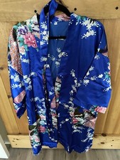 Beautiful Floral Print Satin KIMONO Jacket One-Size