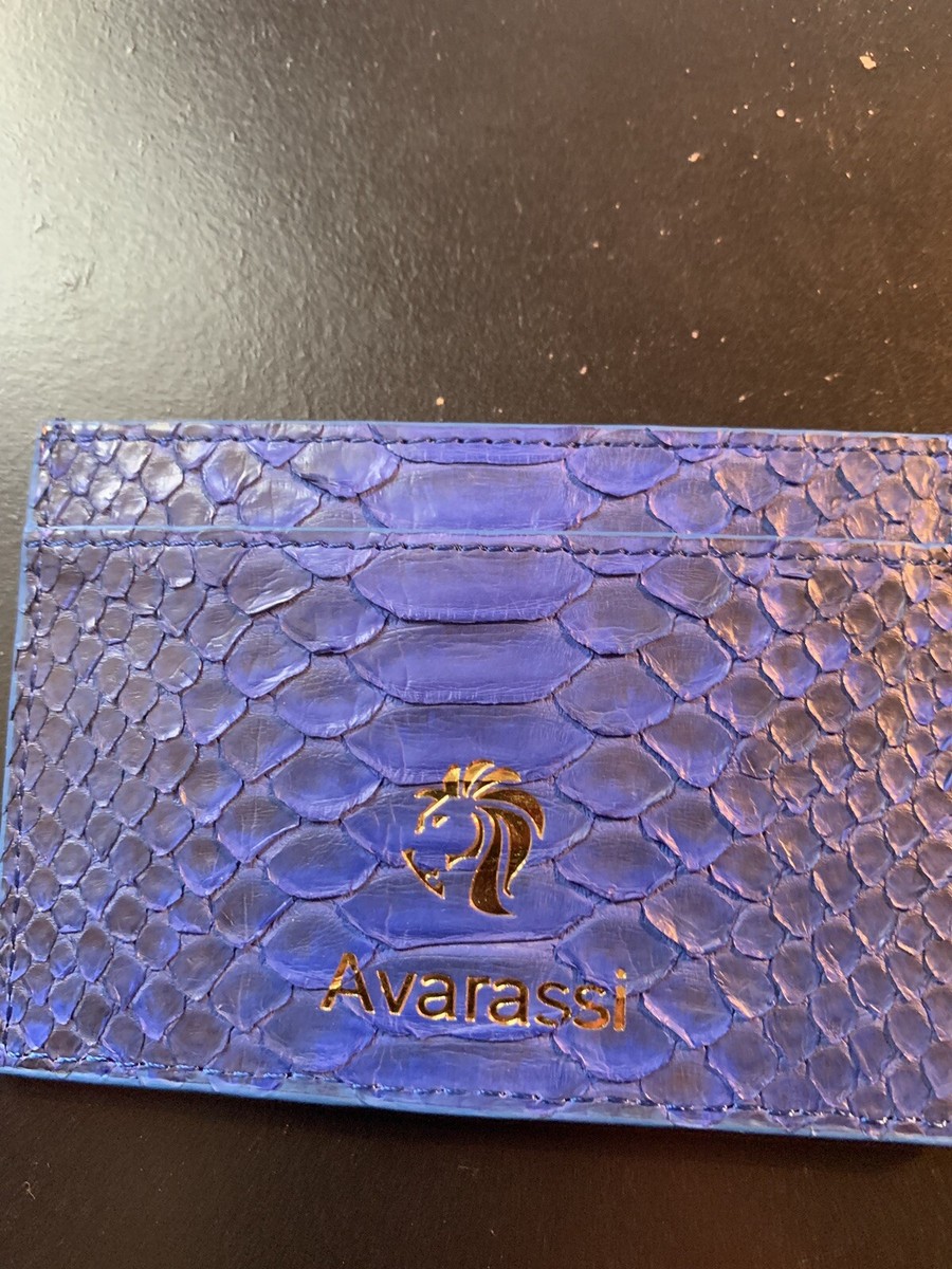 Avarassi Python Leather Handmade Snake Skin Men's Wallet Card