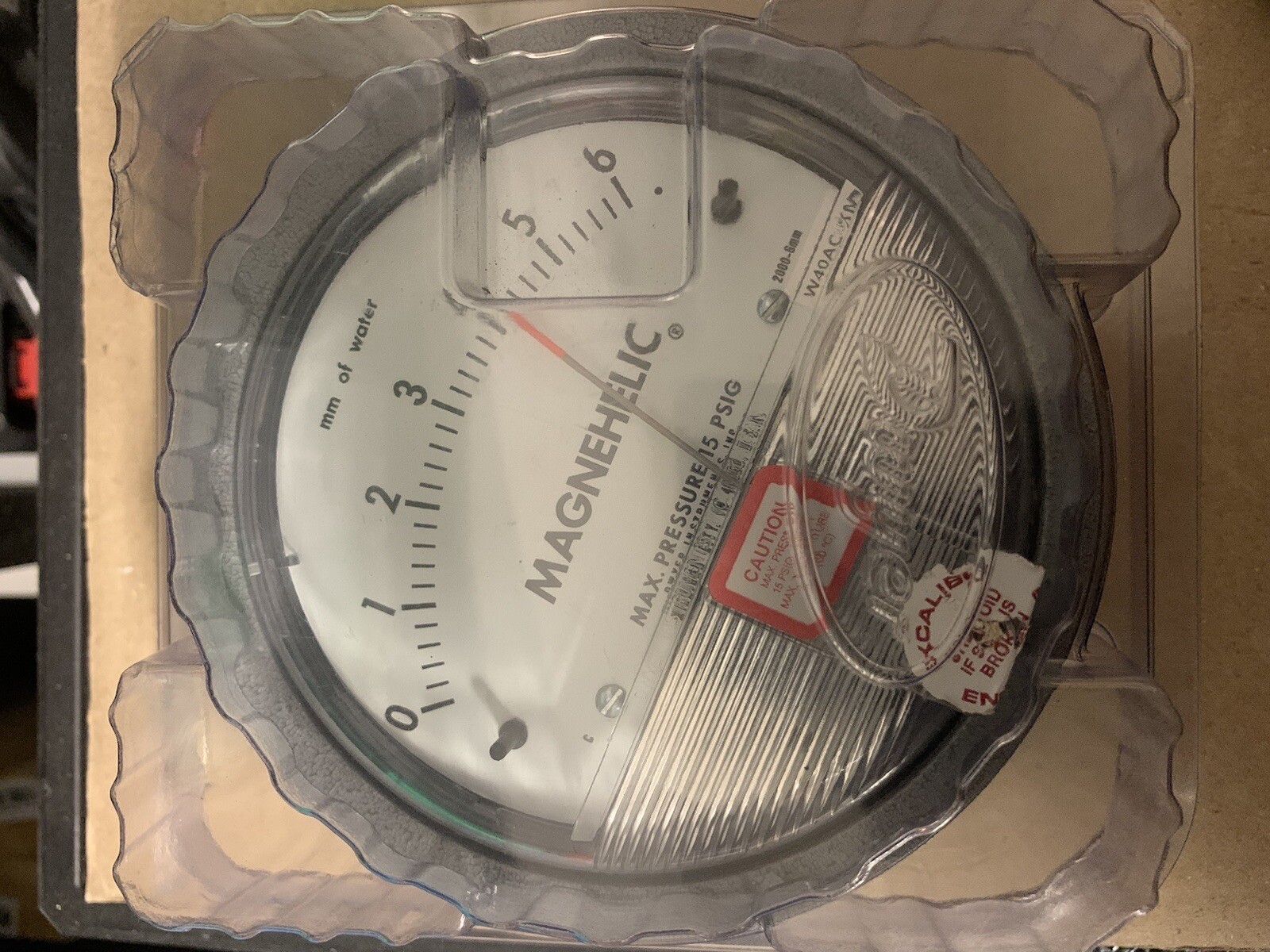 NEW DWYER MAGNEHELIC GAUGE 0-6 With 1/8” NPT Port Max Pressure 15 Psig ...