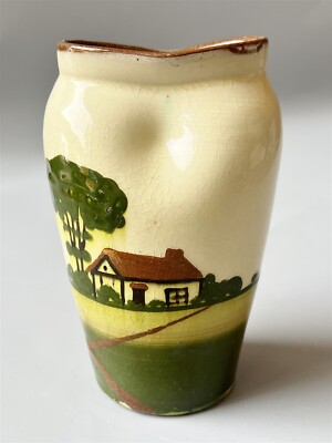 VINTAGE / ANTIKE MUNDVERSCHLOSSEN NIE FANGEN FLIEGEN ZITAT DEVONWARE BLUMENVASE